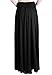 TRENDY UNITED Women's Rayon Spandex High Waist Shirring Maxi Skirt with Pockets (BLK, Medium)