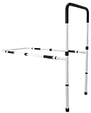 Secure Adjustable Bed Assist Hand Rail with Floor Support - Fits Box Spring / Bed Frame As Low As 12 Inches