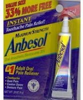 Anbesol Maximum Strength Oral Anesthetic Gel Instant Pain Relief -- 0.33 oz by Anbesol