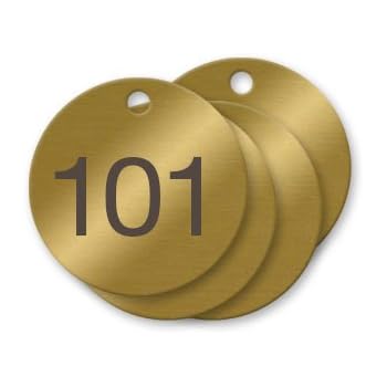 numbered tags valve stainless steel brass solid inch pack