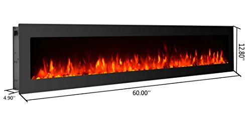 Gmhome 60 Electric Fireplace Wall Mounted Freestanding Heater