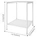 Lifewit Small 2-Tier Side Table End Table Beside Sofa, Sturdy and Easy Assembly Accent Table for Bedroom, Living Room, Modern Design, Square, White, 15.7 × 15.7 × 20 inches
