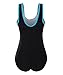 ReliBeauty Womens Solid One Piece Bathing Suit (X-Large(US10-12), Black)