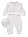 Boutique Collection Baby Boys' Christening Outfit with Attached Vest and Hat, 3M White