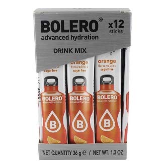 Bolero Advanced Hydration Drink Mix - 3 Packs of 12 Individual Servings (Orange)