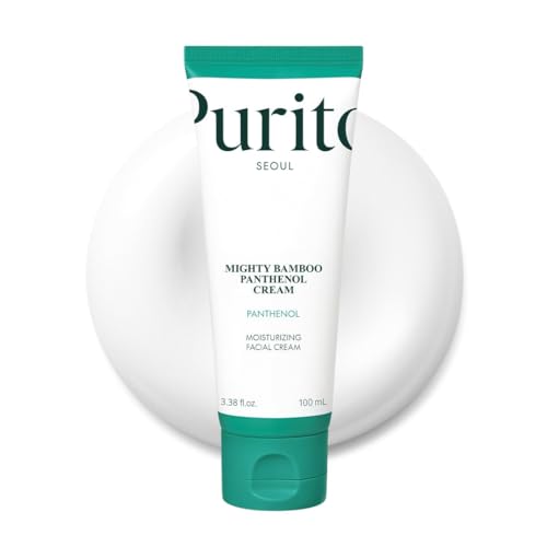 PURITO Mighty Bamboo Panthenol Cream, 10% Panthenol for Blemish Recovery & Glow Boost, Post-Acne Moisturizer, Silicone-Free, Non-Comedogenic, Vegan, Korean Skincare, 3.38 fl oz / 100ml