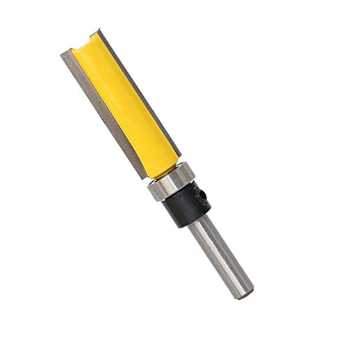 Autoly 2 Flute 1/4 Inch Shank Top Bearing Flush Trim Pattern Router Bit Woodworking Milling Cutter Tool (1/4x1/2x38)