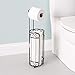 Home Basics Scroll Design Dispensing Toilet Paper Holder Stand, (Bronze) Steel Free-Standing Holder | Bathroom Toilet Paper Holder with Non-Skid Feet