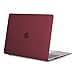 GMYLE New MacBook Air 13 Inch Case A1932 2018 Touch ID Retina Accessories 5 in 1 Bundle, Hard Shell, Privacy Webcam Cover Slide, Anti Dust Plugs & Keyboard Cover Screen Protector - Burgundy Red