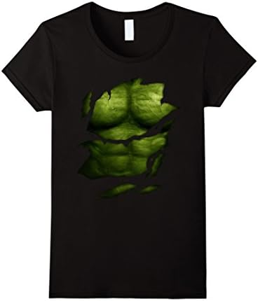 Womens super hero funny t-shirt Muscles T-Shirt Small Black