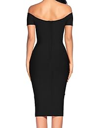 Vestido de fiesta de cóctel con hombros descubiertos, de rayón, para mujer