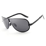 HDCRAFTER Mens Fashion Oversized Rimless Sunglasses Polarized Goggles 72mm