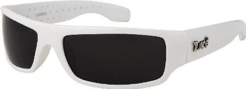 LOCS White Hardcore Sunglasses JE3009W + Free Micro Fiber Bag