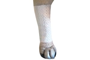 PawFlex Protective Sleeve Tubular Cover - Bandages - for Dogs Cats and Other Pets First Aid Wound Care Comfortable Non-Adhesive Breathable & Water Resistant 12 Strips (yields 24-36 Covers)-(XX-Small)