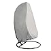 Zipcase 600D Hanging Chair Cover for or Single Swinging Egg Chair/Pod Chair/Swingasan -Outdoor Patio Hanging Chair Cover Heavy Duty Water Resistant, 78 inch H x 41 inch D, Light Grey