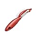 Rachael Ray Kitchen Gadgets Vegetable/Fruit Peeler with Brush, 3-In-1 Tool, Red