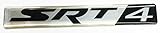 x1 Silver / Blk SRT4 SRT 4 Emblem / Decal Replaces OEM Mopar Dodge Jeep Chrysler