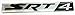 x1 Silver / Blk SRT4 SRT 4 Emblem / Decal Replaces OEM Mopar Dodge Jeep Chrysler