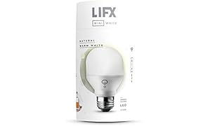 LIFX Mini White (A19) Wi-Fi Smart LED Light Bulb, Dimmable, Warm White, No Hub Required, Works with Alexa, Apple HomeKit and The Google Assistant