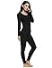 Ekouaer Women's Cotton Thermals Long Johns Underwear Base Layer Set Top&Bottom(Black,XL)