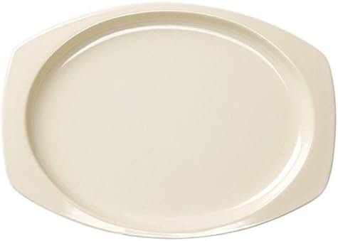 Restaurant Essentials Coleur 12-1/2 in. x 9 in. Recsaddleback Tangular Platter in Saddleback Tan (12-Piece)