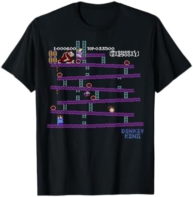 Amazon.com: Donkey Kong Retro Arcade Game Screen T-Shirt