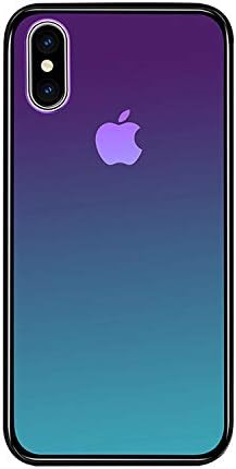Slim Fit iPhone Xs MAX Case, Gradient Glass Full Protective Anti-Scratch Cover Thin Case Compatible with iPhone Xs MAX. Anti-Scratch Protective Slim Case Cover Ideal for iPhone Xs MAX (Twilight)