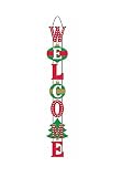 Christmas Stacked"Welcome" Sign, 30" x 4.3"