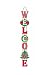 Christmas Stacked"Welcome" Sign, 30" x 4.3" primary