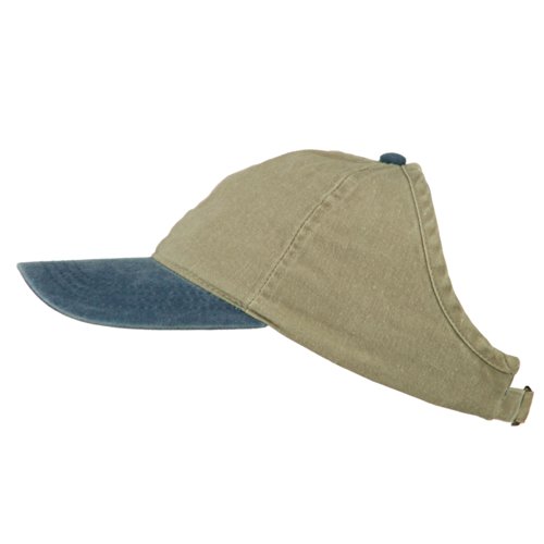 Pigment Dyed Ponytail Cap - Dark Khaki OSFM