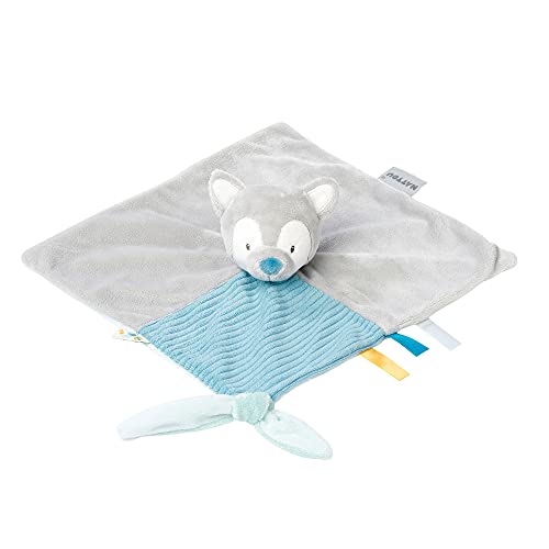 Nattou The Wolf Comforter Blanket Doudou Lobo Accesorio para Chupete, Tim y Tiloo, 27 x 27 cm, Beige, Color (498128)