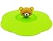 Rimobul 4 Pcs Leakproof Silicone Cup Lid Cover (Bear)