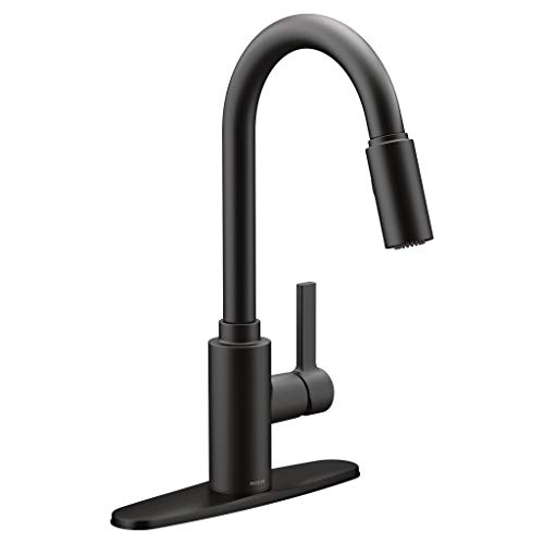 Moen 7882BL Genta LX SingleHandle PullDown Sprayer Modern Kitchen Faucet with Reflex and Power