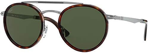 Occhiali Da Sole Persol PO2467S 51331 Rotondi Gunmetal Lenti Verdi 50 Mm UV400
