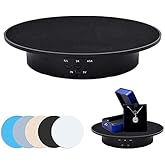 JAYEGT Motorized Rotating Display Stand, 7.87inch /17.6lbs Load, 360 Degree Electric Rotating Turntable for Photography Produ