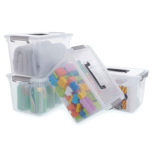 Citylife 6 Packs Plastic Storage Baskets Small Storage Basket Storage Bins for Kitchen, Bathroom, Shelf Off White