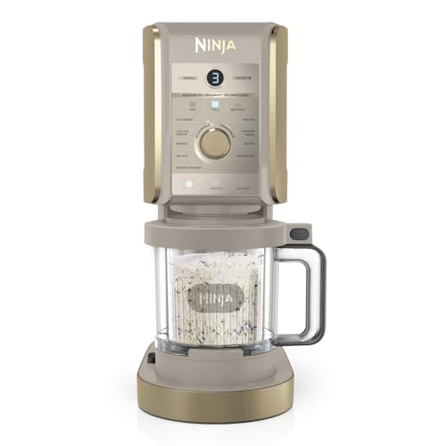 Ninja CREAMi Deluxe Eismaschine mit 2 Behältern, Stone Gold, NC502EUSTGD