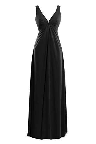 Chengzhong Sun Women Chiffon Long Bridesmaid Dress Party Evening Dresses US6 Black