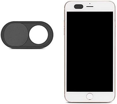 Ultra-Thin Aluminum Webcam Cover - 0.68 mm Thin - Mobile Phone Camera Cover - Protect Your Privacy Mobile, Tablet, Laptop, Desktop - Strong Adhesive (Jet Black)