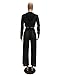 Halfword Womens See Though Mech Hoodies Pants Set 2 Piece Outfits Swimsuit Beach Cover Up Black XL