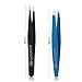 amoore Eyebrow Tweezers 2 pcs Hair Tweezer Stainless Steel Slant Tip and Pointed Eyebrow Tweezer Set for Plucking Chin Facial Hair Splinter