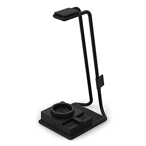 Relay SwitchMix Ap-USMSM-B1 - Soporte para Auriculares y Mezclador de Audio de PC Gaming - Cambio Audio de los Auriculares y el Altavoz - Negro