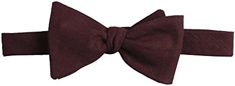 Ivy Lane Design Classic Linen Look Bow Tie, Maroon