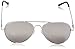 zeroUV FULL MIRROR Mirrored Metal Aviator Sunglasses (Silver)
