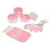 Mason Jar Kitchenware Set - Ceramic Measuring Cups, Measuring Spoons & Spoon Rest for Stove Top - Versatile Measuring Cups and Spoons Set - Mason Jars Pink Kitchen Decor and Accessories (10 Pc, Pink)