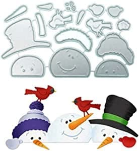 Christmas Snowmen Cutting Dies for Card Making，Cutting Dies Cut Stencils for DIY Scrapbooking Photo Album Decorative Embossing Paper Dies for Card Making Templated