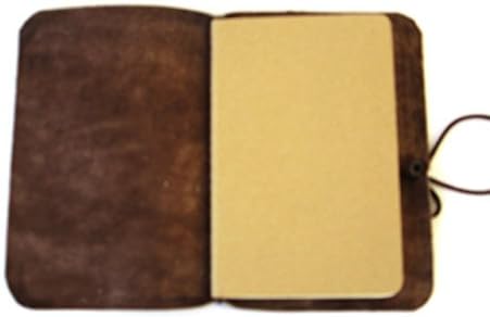 Handmade Cover Soft Leather for Moleskine Cashier or Field Notes Cover Leather Journal 3.5 x 5.5 Travelers Notebook Pocket Size | Refillable | Dark Brown