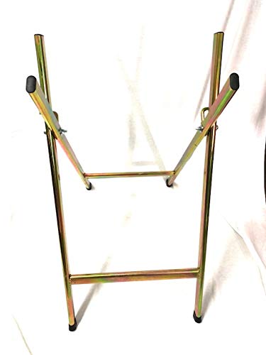 ANDRYS - Faltbarer Holzspalter aus kaltverzinktem Stahl, Farbe tropisch Gold, mit Schrauben und schwarzen PVC-Kappen. – Bild 4