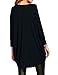 Haola Women's Cold Shoulder Off T-Shirt Dress Loose Fit Long Sleeve Long Tees M Black