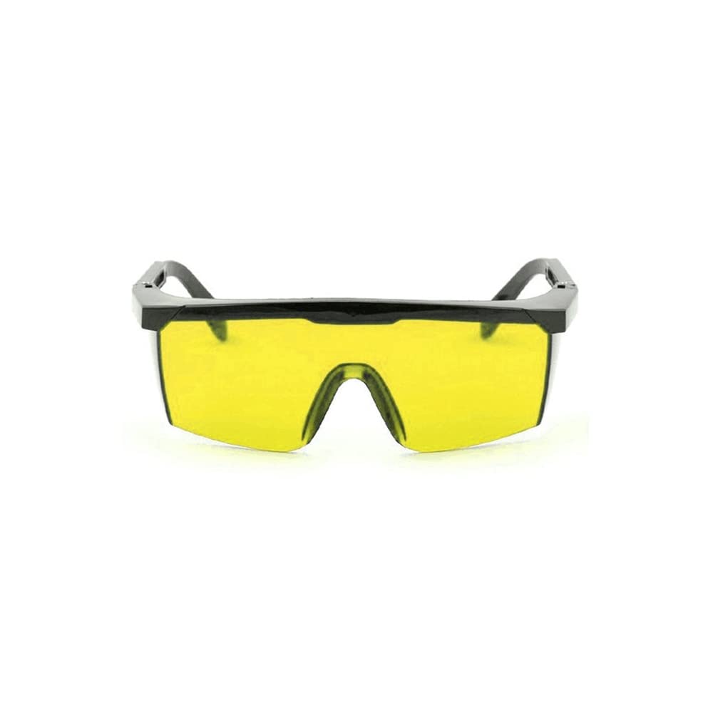 TopHomer Laser Goggles, Wrap-around 190nm-540nm Wavelength Laser Safety Glasses OD +5 Work Protective Eyewear for Eye Protection - Yellow
